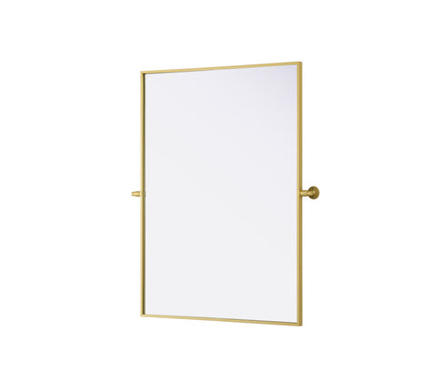 Elegant Lighting Amoura Metal Frame Mirror 40 Inch W x 30 Inch H in Brass Model: MR6H4030BRA