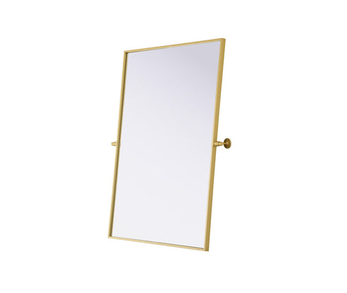 Elegant Lighting Amoura Metal Frame Mirror 40 Inch W x 30 Inch H in Brass Model: MR6H4030BRA