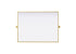 Elegant Lighting Amoura Metal Frame Mirror 40 Inch W x 30 Inch H in Brass Model: MR6H4030BRA