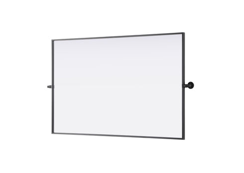Elegant Lighting Amoura Metal Frame Mirror 48 Inch W x 30 Inch H in Black Model: MR6H4830BLK