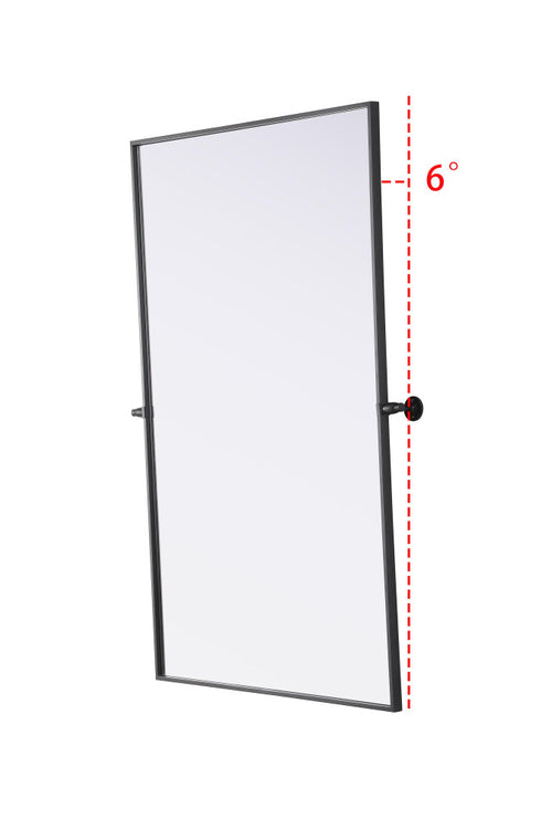 Elegant Lighting Amoura Metal Frame Mirror 48 Inch W x 30 Inch H in Black Model: MR6H4830BLK