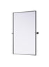 Elegant Lighting Amoura Metal Frame Mirror 48 Inch W x 30 Inch H in Black Model: MR6H4830BLK