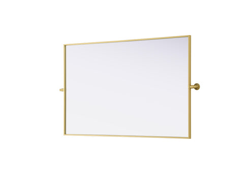 Elegant Lighting Amoura Metal Frame Mirror 48 Inch W x 30 Inch H in Brass Model: MR6H4830BRA