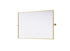 Elegant Lighting Amoura Metal Frame Mirror 48 Inch W x 30 Inch H in Brass Model: MR6H4830BRA