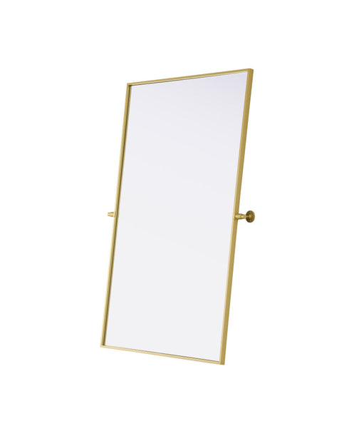 Elegant Lighting Amoura Metal Frame Mirror 48 Inch W x 30 Inch H in Brass Model: MR6H4830BRA