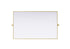 Elegant Lighting Amoura Metal Frame Mirror 48 Inch W x 30 Inch H in Brass Model: MR6H4830BRA