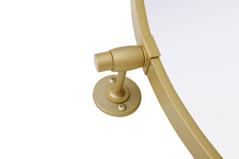 Elegant Lighting Amoura Metal Frame Round Mirror D24 Inch in Brass Model: MR6G24BRA