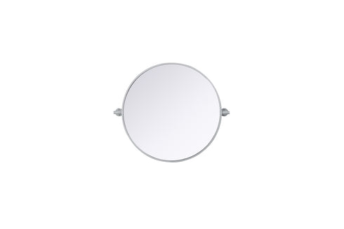 Elegant Lighting Amoura Metal Frame Round Mirror D24 Inch in Silver Model: MR6G24SIL