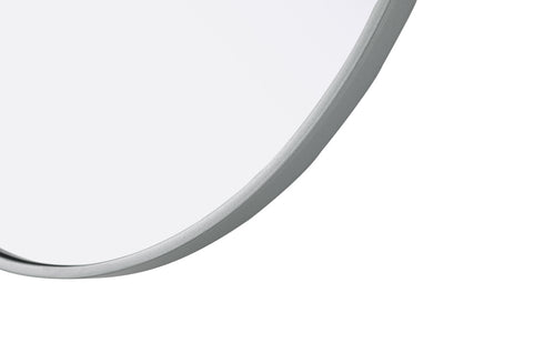 Elegant Lighting Amoura Metal Frame Round Mirror D24 Inch in Silver Model: MR6G24SIL