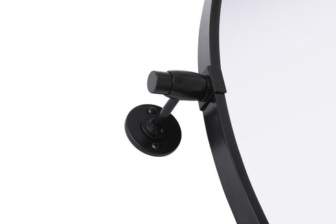 Elegant Lighting Amoura Metal Frame Round Mirror D30 Inch in Black Model: MR6G30BLK