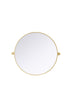 Elegant Lighting Amoura Metal Frame Round Mirror D30 Inch in Brass Model: MR6G30BRA