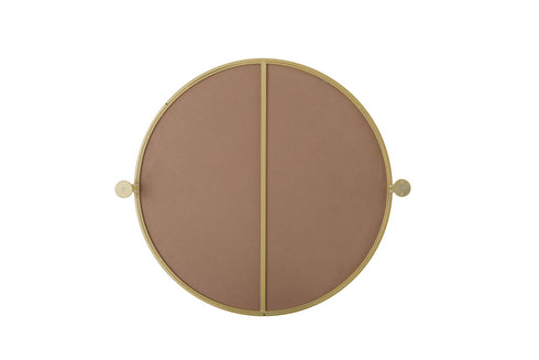 Elegant Lighting Amoura Metal Frame Round Mirror D30 Inch in Brass Model: MR6G30BRA