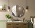 Elegant Lighting Amoura Metal Frame Round Mirror D30 Inch in Silver Model: MR6G30SIL