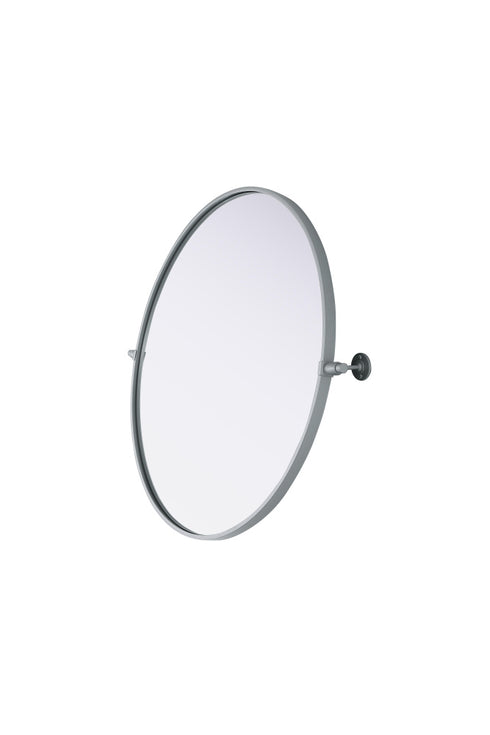 Elegant Lighting Amoura Metal Frame Round Mirror D30 Inch in Silver Model: MR6G30SIL