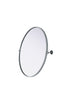 Elegant Lighting Amoura Metal Frame Round Mirror D30 Inch in Silver Model: MR6G30SIL