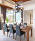 Elegant Lighting Ari 12 Light Pendant L48 Inch H36 Inch L12 Black in Black and Clear Finish Model: 2085L6BK