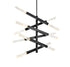 Elegant Lighting Ari 12 Light Pendant L48 Inch H36 Inch L12 Black in Black and Clear Finish Model: 2085L6BK