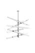 Elegant Lighting Ari 12 Light Pendant L48 Inch H36 Inch L12 Chrome in Chrome and Clear Finish Model: 2085L6C
