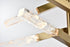 Elegant Lighting Ari 12 Light Pendant L48 Inch H36 Inch L12 Satin Gold in Satin Gold and Clear Finish Model: 2085L6SG