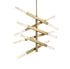 Elegant Lighting Ari 12 Light Pendant L48 Inch H36 Inch L12 Satin Gold in Satin Gold and Clear Finish Model: 2085L6SG