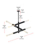 Elegant Lighting Ari 6 Light Pendant L48 Inch H19 Inch L6 Black in Black and Clear Finish Model: 2085L3BK
