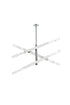 Elegant Lighting Ari 6 Light Pendant L48 Inch H19 Inch L6 Chrome in Chrome and Clear Finish Model: 2085L3C