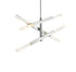 Elegant Lighting Ari 6 Light Pendant L48 Inch H19 Inch L6 Chrome in Chrome and Clear Finish Model: 2085L3C