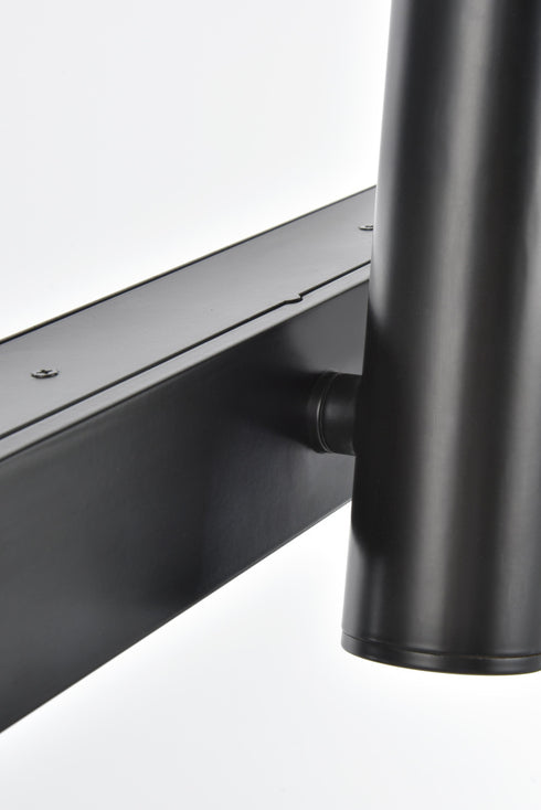 Elegant Lighting Ari 8 Light Pendant L48 Inch H22 Inch L8 Black in Black and Clear Finish Model: 2085L4BK