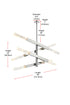 Elegant Lighting Ari 8 Light Pendant L48 Inch H22 Inch L8 Chrome in Chrome and Clear Finish Model: 2085L4C