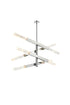 Elegant Lighting Ari 8 Light Pendant L48 Inch H22 Inch L8 Chrome in Chrome and Clear Finish Model: 2085L4C