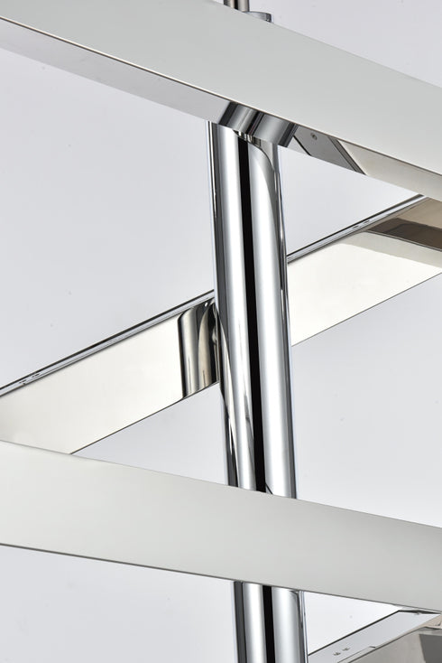 Elegant Lighting Ari 8 Light Pendant L48 Inch H22 Inch L8 Chrome in Chrome and Clear Finish Model: 2085L4C
