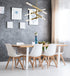 Elegant Lighting Ari 8 Light Pendant L48 Inch H22 Inch L8 Satin Gold in Satin Gold and Clear Finish Model: 2085L4SG