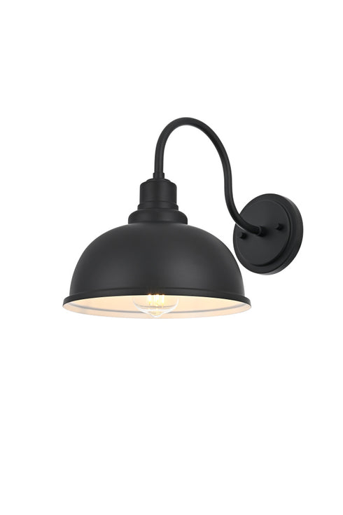 Elegant Lighting Aron 1 Light Wall Sconce W9.5 Inch xH11 Inch xE14 Inch in Black Model: OD801W11BK