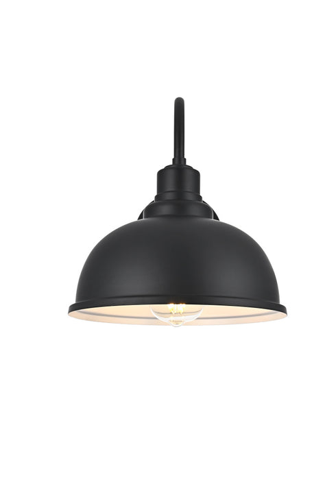 Elegant Lighting Aron 1 Light Wall Sconce W9.5 Inch xH11 Inch xE14 Inch in Black Model: OD801W11BK