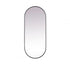 Elegant Lighting Asha Metal Frame Oval Mirror 30x72 Inch in Black Model: MR2A3072BLK