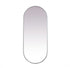 Elegant Lighting Asha Metal Frame Oval Mirror 30x72 Inch in Black Model: MR2A3072BLK
