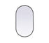 Elegant Lighting Asha Metal Frame Oval Mirror 30x72 Inch in Black Model: MR2A3072BLK
