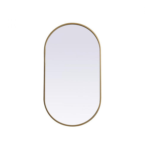 Elegant Lighting Asha Metal Frame Oval Mirror 30x72 Inch in Black Model: MR2A3072BLK
