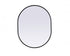 Elegant Lighting Asha Metal Frame Oval Mirror 30x72 Inch in Black Model: MR2A3072BLK