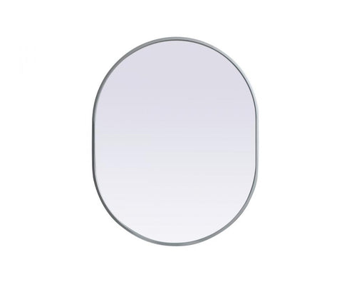 Elegant Lighting Asha Metal Frame Oval Mirror 30x72 Inch in Black Model: MR2A3072BLK