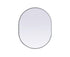 Elegant Lighting Asha Metal Frame Oval Mirror 30x72 Inch in Black Model: MR2A3072BLK