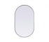 Elegant Lighting Asha Metal Frame Oval Mirror 30x72 Inch in Black Model: MR2A3072BLK