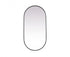 Elegant Lighting Asha Metal Frame Oval Mirror 30x72 Inch in Black Model: MR2A3072BLK