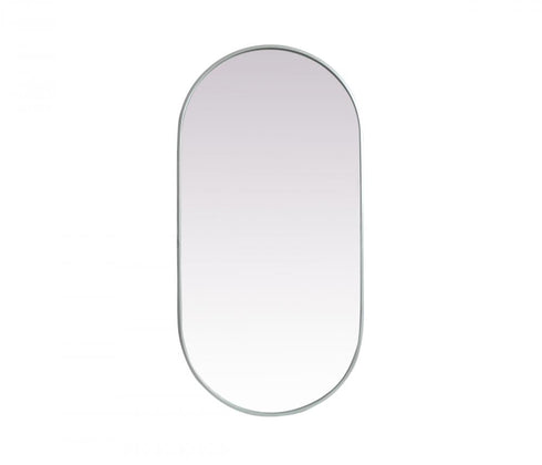 Elegant Lighting Asha Metal Frame Oval Mirror 30x72 Inch in Black Model: MR2A3072BLK