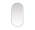 Elegant Lighting Asha Metal Frame Oval Mirror 30x72 Inch in Black Model: MR2A3072BLK