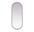 Elegant Lighting Asha Metal Frame Oval Mirror 30x72 Inch in Black Model: MR2A3072BLK