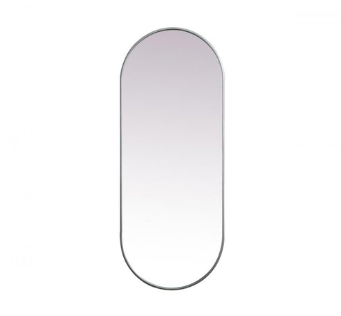 Elegant Lighting Asha Metal Frame Oval Mirror 30x72 Inch in Black Model: MR2A3072BLK