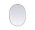 Elegant Lighting Asha Metal Frame Oval Mirror 30x72 Inch in Black Model: MR2A3072BLK