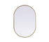 Elegant Lighting Asha Metal Frame Oval Mirror 30x72 Inch in Black Model: MR2A3072BLK