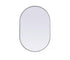 Elegant Lighting Asha Metal Frame Oval Mirror 30x72 Inch in Black Model: MR2A3072BLK